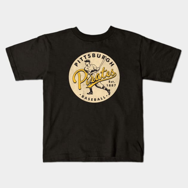 Retro Pittsburgh Pirates 1 by Buck Tee Kids T-Shirt by Buck Tee